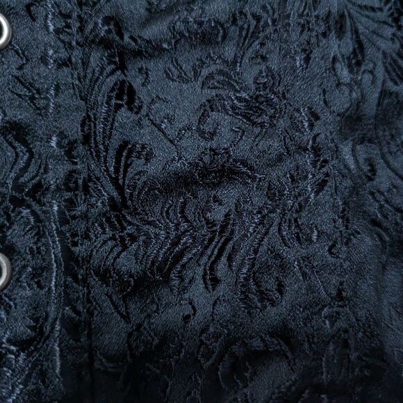 Vaacodor Black Corset With Lace Sleeves, Adjustable, Women's 2XL - Picture 11 of 13